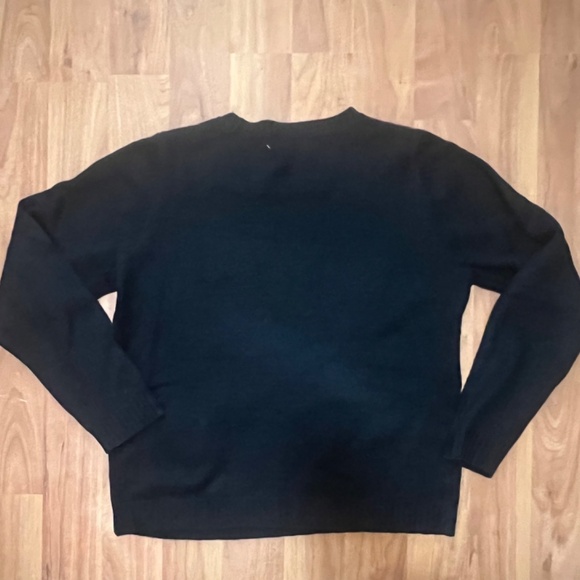 Ugly Christmas Sweater  Karen Scott XL Black Snowmen Snowflakeslong sleeve cute - Picture 3 of 10